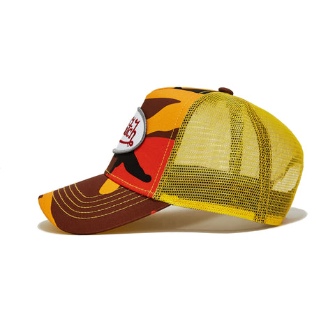Von Dutch Orange Yellow Camo Trucker Hat