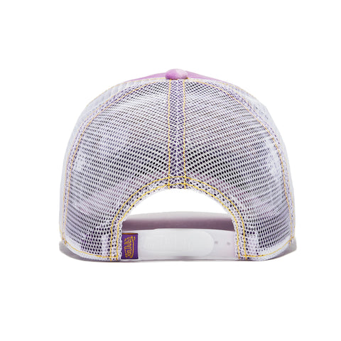 Von Dutch Purple Reverse Logo Velvet Trucker Hat