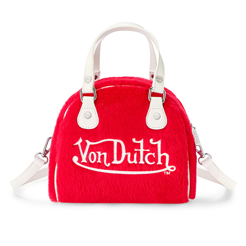 Von Dutch Red Furry Bowling Bag