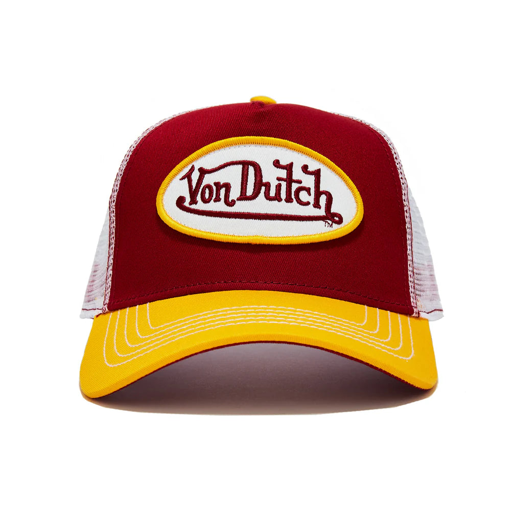 Von Dutch Red & Yellow Trucker Hat