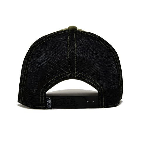 Von Dutch Sage Green Velvet Trucker Hat