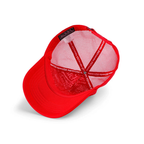 Von Dutch Foam Chopper Trucker Hat - Red & Black