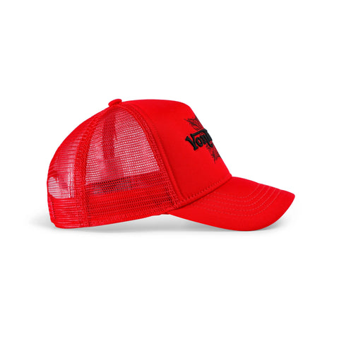 Von Dutch Foam Chopper Trucker Hat - Red & Black