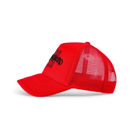 Von Dutch Foam Chopper Trucker Hat - Red & Black