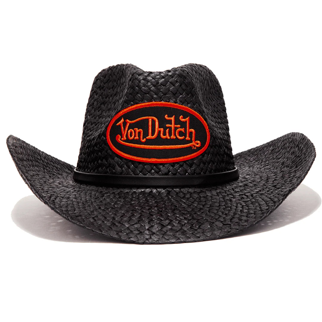 Von Dutch Black & Orange Classic Cowboy Hat