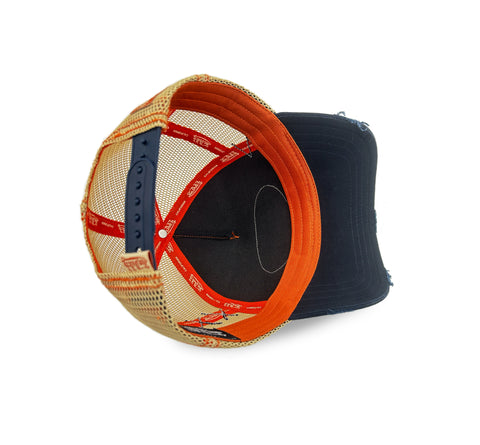 Von Dutch Distressed Trucker Hat - Burnt Orange