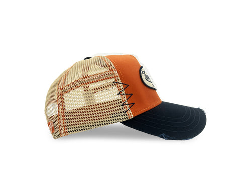 Von Dutch Distressed Trucker Hat - Burnt Orange