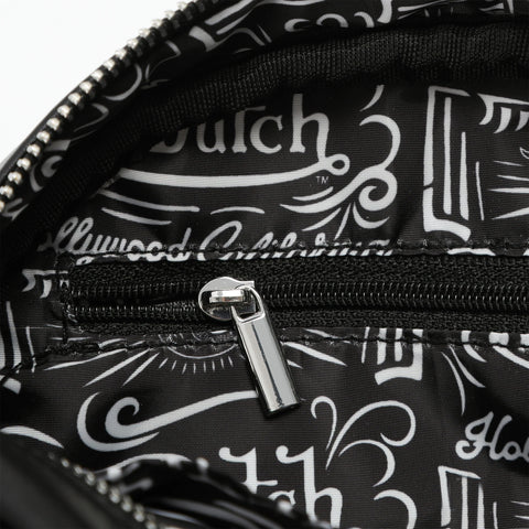 Von Dutch Black & White Cow Print Vegan Pony Hair Bowling Bag