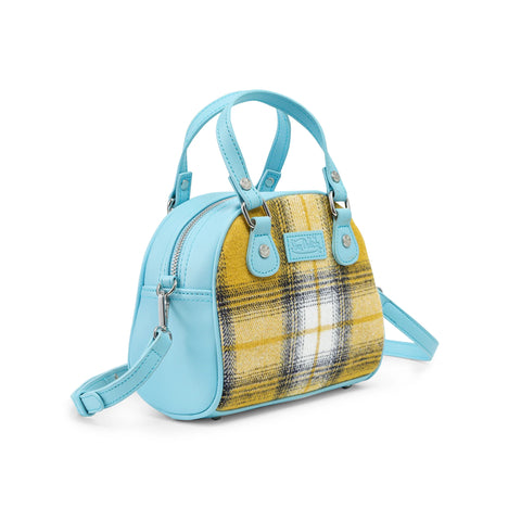 Von Dutch Plaid & Blue Bowling Bag