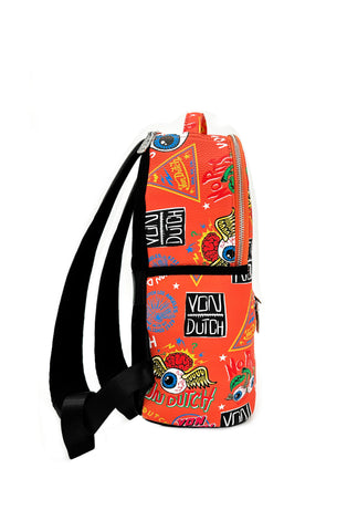 Von Dutch Small Orange Jax Backpack