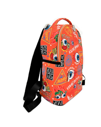 Von Dutch Small Orange Jax Backpack