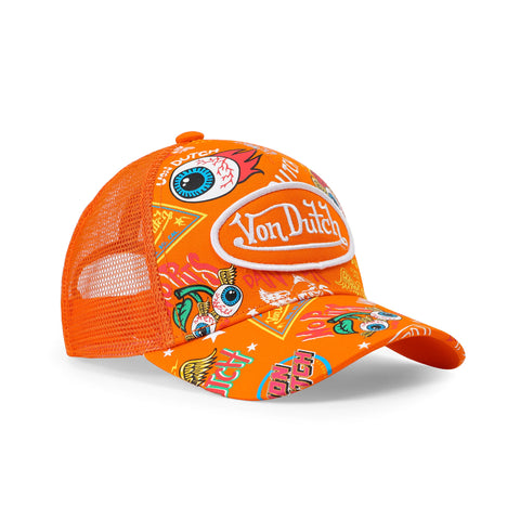 Von Dutch Kids Classic Trucker Hat - Orange