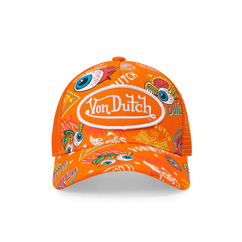 Von Dutch Kids Classic Trucker Hat - Orange