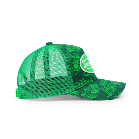 Von Dutch Kids Classic Trucker Hat - Green ISPY Flying Eye