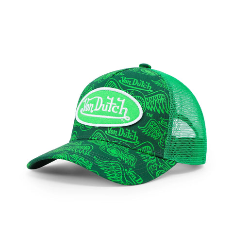 Von Dutch Kids Classic Trucker Hat - Green ISPY Flying Eye