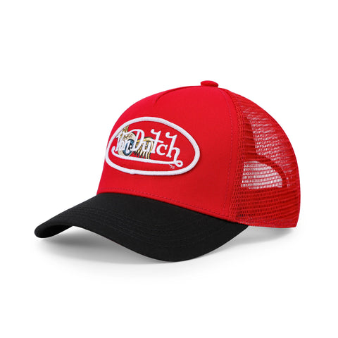 Von Dutch Kids Classic Trucker Hat - Red Oval Eye
