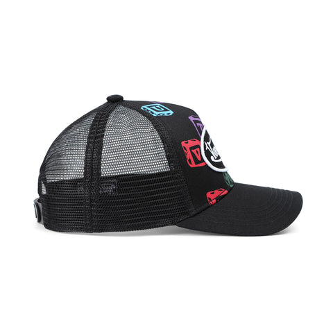 Von Dutch Kids Classic Trucker Hat - Black Blocks