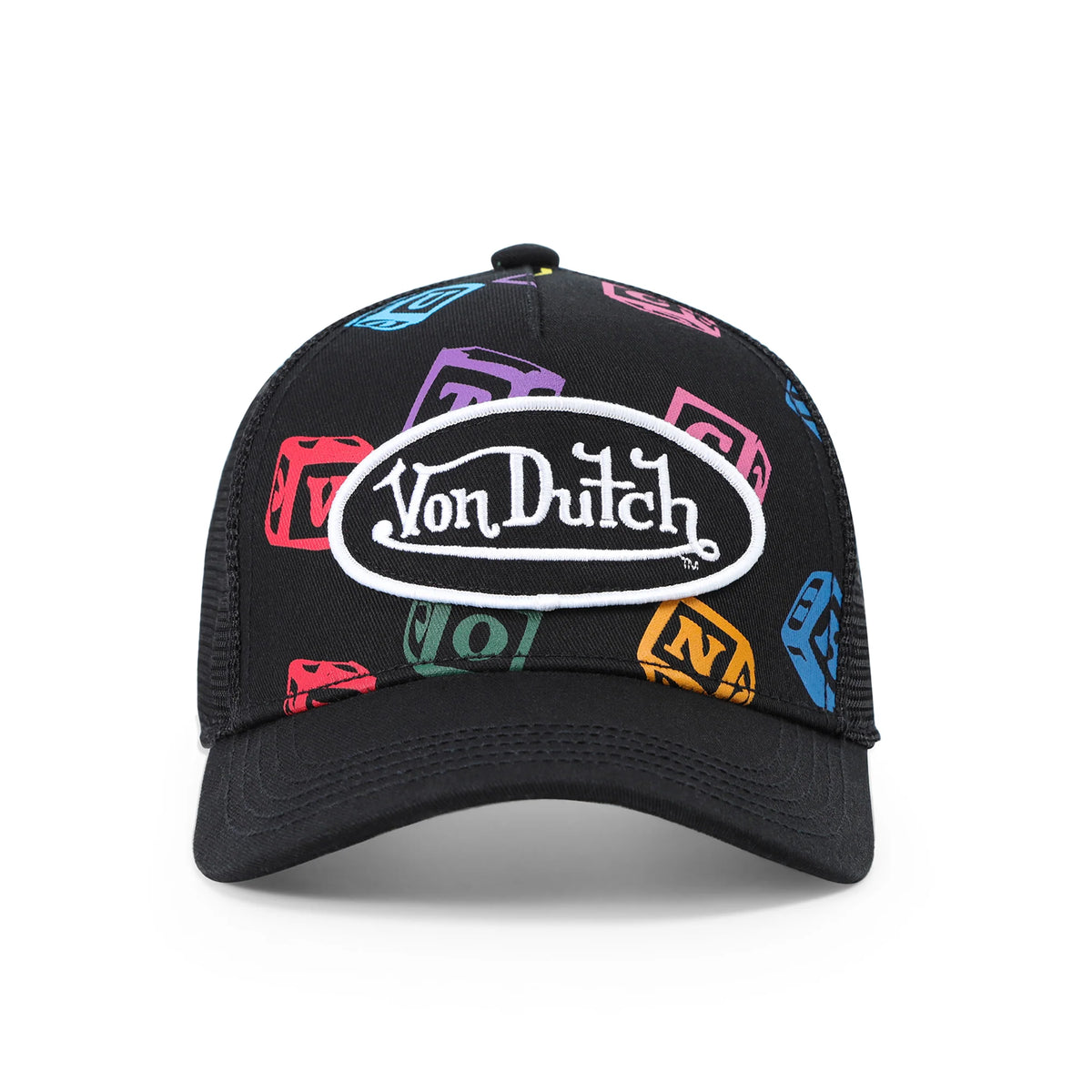 Von Dutch Kids Classic Trucker Hat - Black Blocks