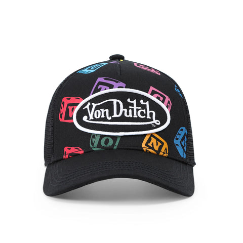 Von Dutch Kids Classic Trucker Hat - Black Blocks