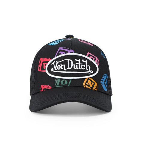 Von Dutch Kids Classic Trucker Hat - Black Blocks