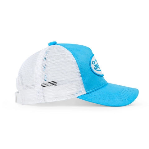Von Dutch Kids Velvet Trucker Hat -  Blue Crush