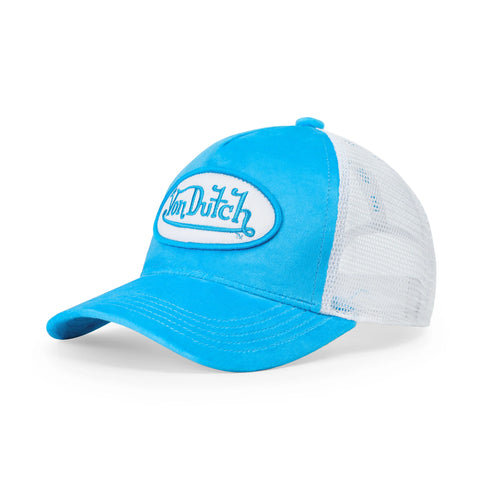 Von Dutch Kids Velvet Trucker Hat -  Blue Crush