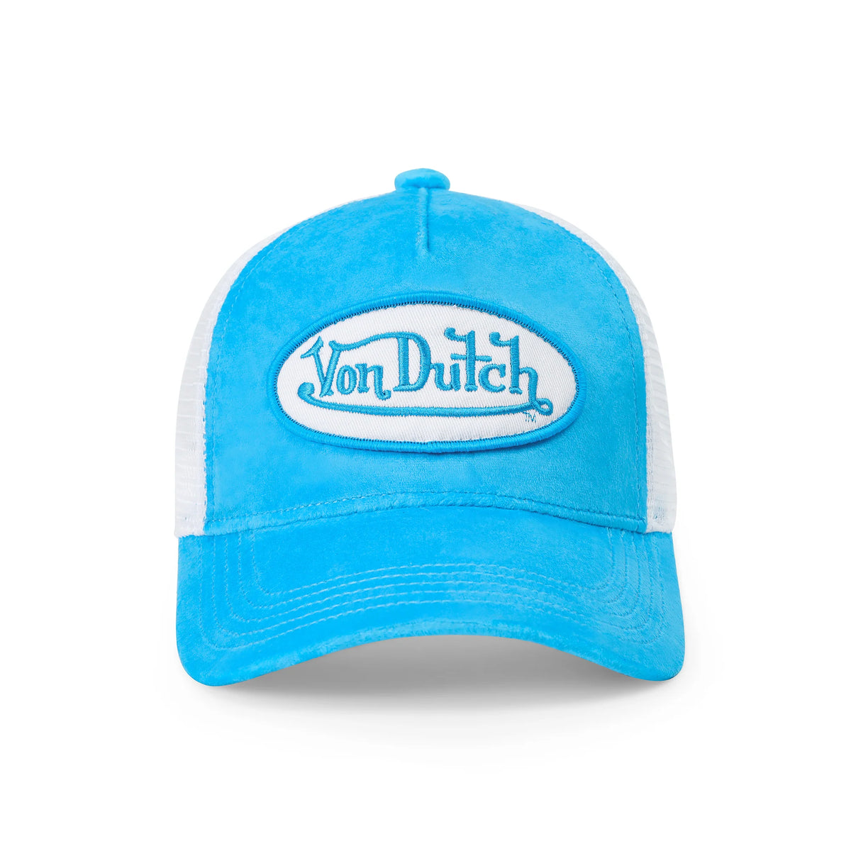 Von Dutch Kids Velvet Trucker Hat -  Blue Crush