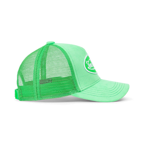 Von Dutch Kids Velvet Trucker Hat -  Lime Green