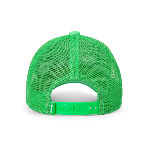 Von Dutch Kids Velvet Trucker Hat -  Lime Green