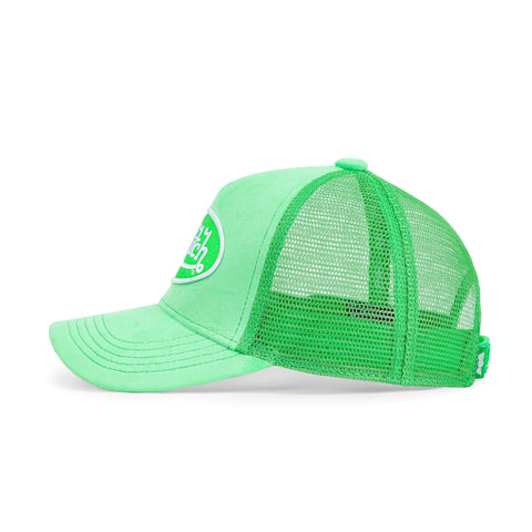 Von Dutch Kids Velvet Trucker Hat -  Lime Green