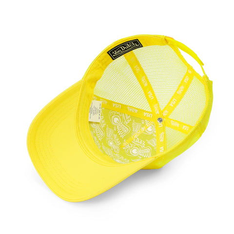 Von Dutch Kids Classic Trucker Hat - Yellow Lemon