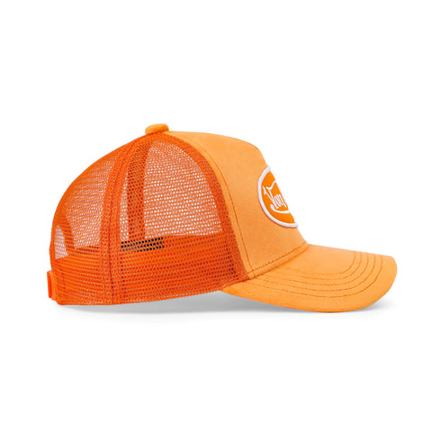 Von Dutch Kids Velvet Trucker Hat - Neon Orange