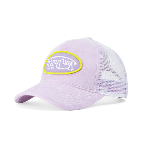 Von Dutch Kids Velvet Trucker Hat -  Light Purple