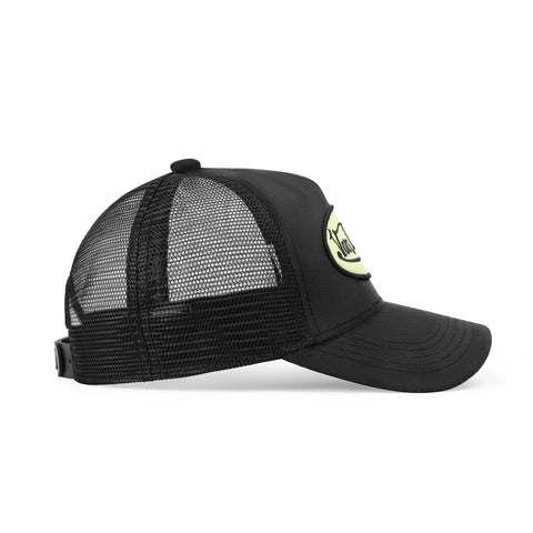 Von Dutch Kids Velvet Trucker Hat - Black & Yellow