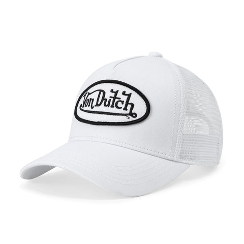Von Dutch Kids Classic Trucker Hat - White & Black