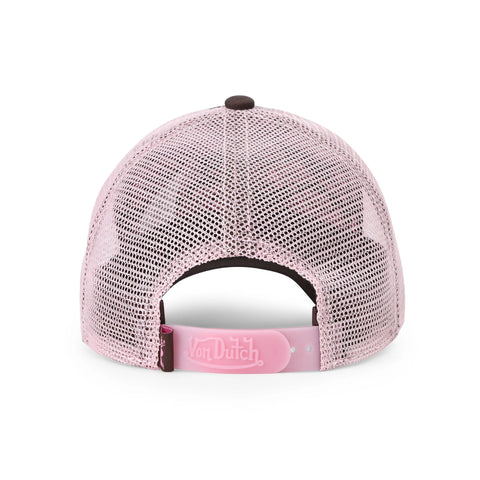 Von Dutch Kids Classic Trucker Hat - Brown & Pink