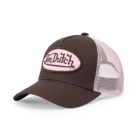 Von Dutch Kids Classic Trucker Hat - Brown & Pink