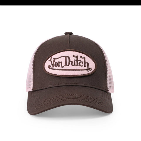 Von Dutch Kids Classic Trucker Hat - Brown & Pink