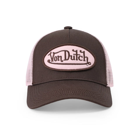 Von Dutch Kids Classic Trucker Hat - Brown & Pink