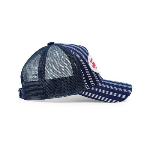 Von Dutch Kids Classic Trucker Hat - Navy White Stripe