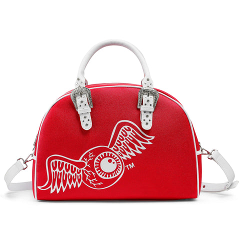 Von Dutch Red & White Duffle Bowling Bag