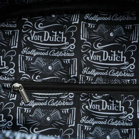 Von Dutch Classic Black & White Duffle Bowling Bag