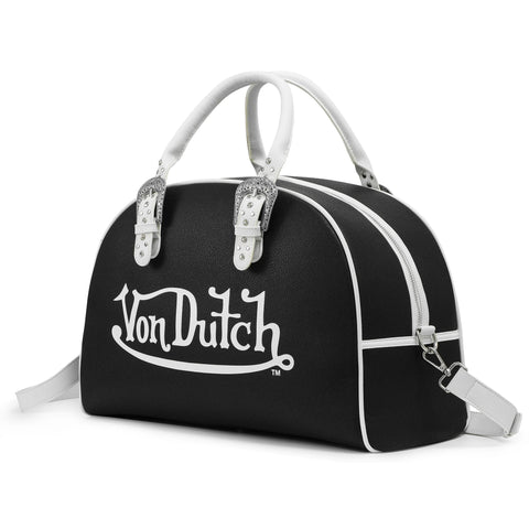 Von Dutch Classic Black & White Duffle Bowling Bag