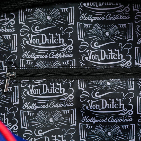 Von Dutch Blue & Red Duffle Bowling Bag