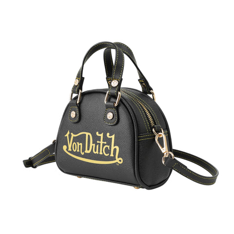 Von Dutch Mini Bowling Bag - Racing Stripe Black & Gold