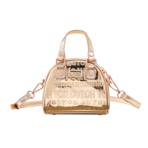 Von Dutch Mini Bowling Bag - Rose Gold Reflective