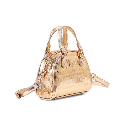 Von Dutch Mini Bowling Bag - Rose Gold Reflective