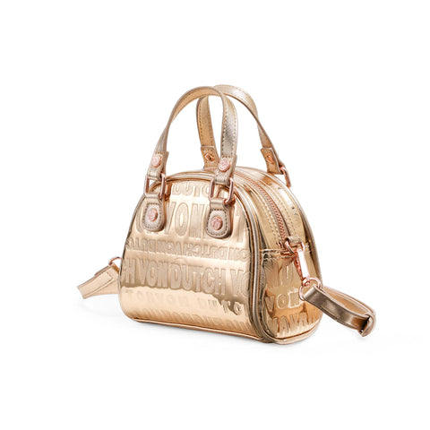 Von Dutch Mini Bowling Bag - Rose Gold Reflective