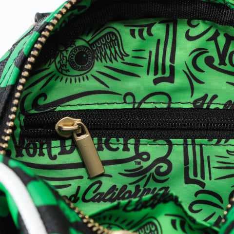 Von Dutch Mini Bowling Bag - Lime Green Cheetah
