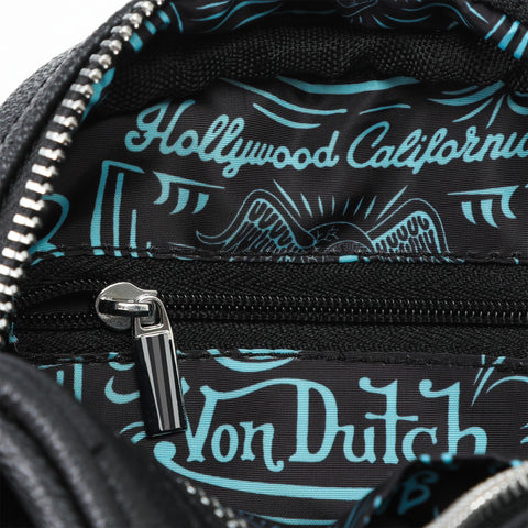 Von Dutch Mini Bowling Bag - White Flames Silhouette